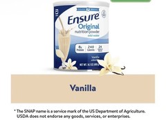 Ensure Original Vanilla Nutrition Powder, Protein Powder, 14.1 oz