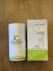 JC Organic Barley New Zealand Food Supplement 30 Capsules New In Box