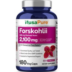 NusaPure Forskohlii 41 Extract 525 mg Equivalent to 2100 mgper Veggie Caps – …