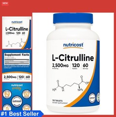 Nutricost L-Citrulline 2500mg Per Serving, 60 Servings, 1250mg Per Tablet, 120