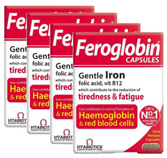VITABIOTICS Feroglobin Vitamin and Mineral 120 Capsules Pack of 4 Exp 11. 2027