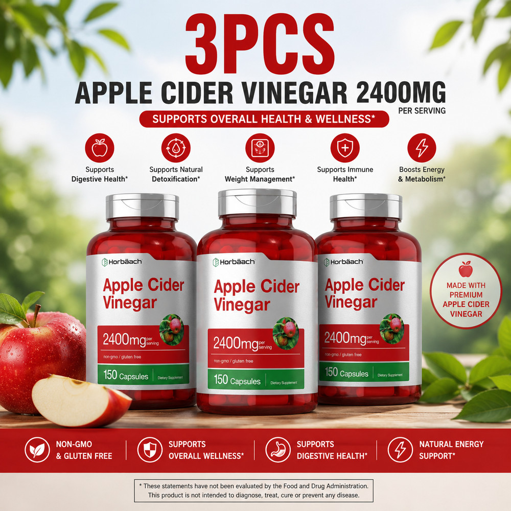 Apple Cider Vinegar 2400mg 150 Caps Non-GMO/Gluten Free/No Preservatives