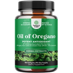 Vegan Wild Oregano Oil Softgels – Super Concentrated for Gut Heart Detox 180ct