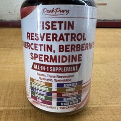 Peak Pury Fisetin + All-in-One Supplement – Healthy Aging – 150 caps – Exp 06/28