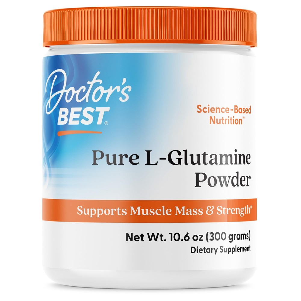 Doctors Best Pure L Glutamine Powder 10.6 Ounce (Pack of 1), No Color