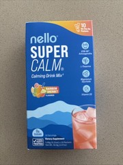 NELLO SUPER CALM Calming Drink Mix Rainbow Sherbet 10 On-The-Go Packs