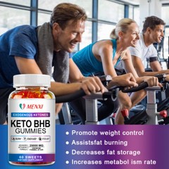 Keto BHB Gummies For Fat Burn ACV Weight Loss Detox Keto Diet Pills 60 Gummy