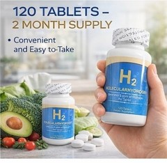 Molecular Hydrogen Tablets 8 PPM Hydrogen 120 Tablets