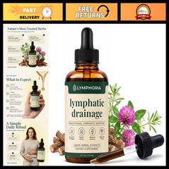 Lymphatic Drainage Drops for Bloat Relief & Detox – Alcohol-Free, Vegan, 2 Fl Oz