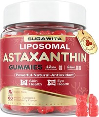 SUGAWITA Astaxanthin 12mg 24mg Gummies, Astaxanthin Supplements for Women & Men