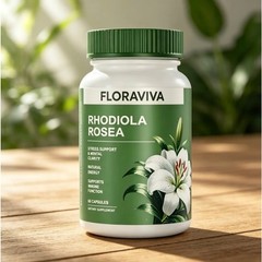 Floraviva Rhodiola Rosea 500mg Adaptogen Capsules Stress Relief Energy Focus
