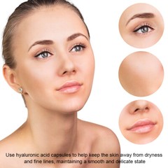 3 Packs Hyaluronic Acid Capsules 120mg Support Healthy Skin Help Reduce Wrinkles