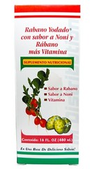 Rabano Yodado con NONI + Vitaminas 480ml / Rabano Yodado NONI 16oz
