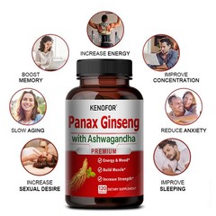 Panax Ginseng 120 Capsules Maca Support Performance Stamina Ability Supplement