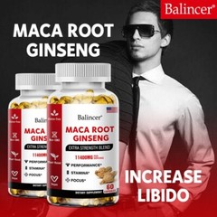 Maca+Ginseng Highest Potency11,400 Mg Supports Sexual Desire and Endurance-60 CT