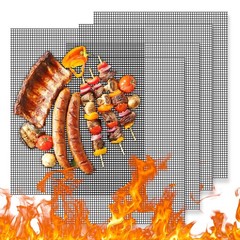 Dailyart Grill Mesh Mat – Set of 5 Non-Stick Mesh Grill Mats for Outdoor Gril…