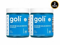 (2 Pack) Goli Nutrition Ashwagandha 30ct Each Exp: 07-2027+ M38