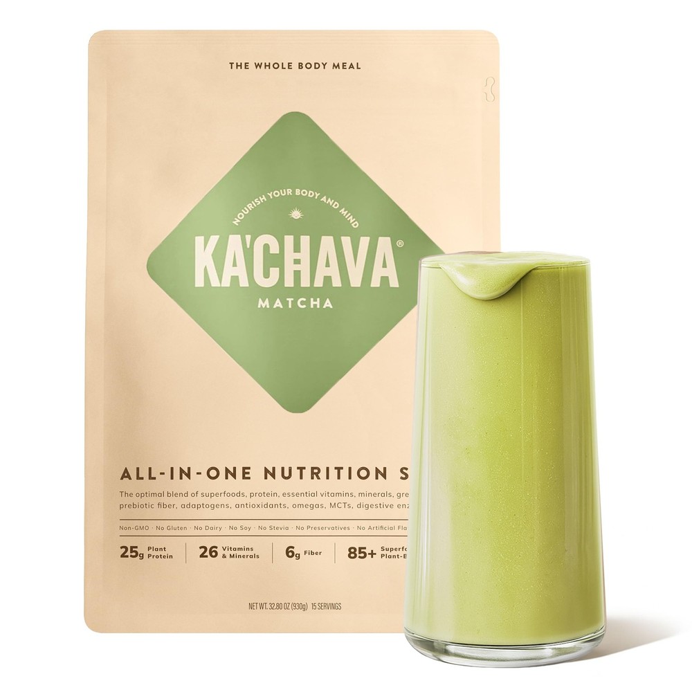 Ka’Chava Whole Body Meal Shake Matcha 2lb Vegan Gluten & Dairy Free 15 Servings