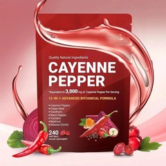 3PCS Cayenne Pepper Softgels Supplement,Supports Leg Vein,Heart and Blood Vessel
