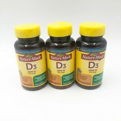 Nature Made Vitamin D3 1000 IU 25mcg 100 Tablets Ea Lot Of 3