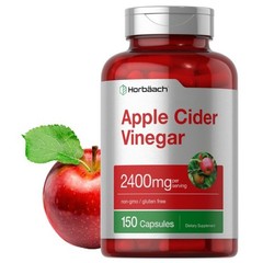 Horbäach Apple Cider Vinegar Capsules 2400mg | 150 Count | Non-GMO + Gluten Free