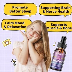 Kids Magnesium Liquid Drops-Magnesium Glycinate Liquid for Kids