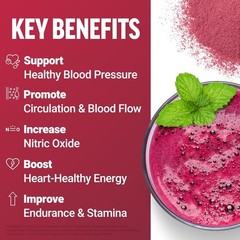 Natural Beetroot Powder Supplement for Nitric Oxide and Blood Pressure Support