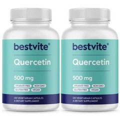 BESTVITE Quercetin 500mg 240 Vegetarian Capsules120 x 2 – No Stearates – No S…