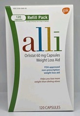 Orlistat 60 mg Weight Loss Aid 120 Capsules Refill Pack New in Box 04/2027