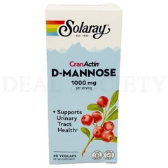 Solaray D-Mannose with CranActin Cranberry Supplement 60 VegCaps