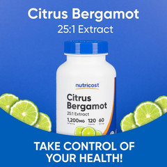 Nutricost Citrus Bergamot Capsules 1200mg 120 Ct