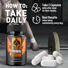(5 Pack) Primal Storm Advanced Male Support Supplement PrimalStorm 300 Capsules