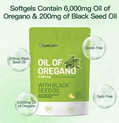 Balanced Oil of Oregano & Black Seed Oil – 300 Non-GMO Capsules，Free shipping