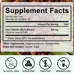 60ML Saw Palmetto Oil Drops – Pure Vegan for prostate health and vitality