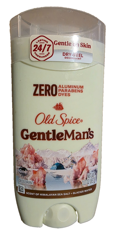 Old Spice GentleMan’s Aluminum Free Deodorant for Men Himalayan Sea Salt 3oz NEW
