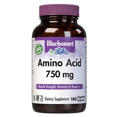 Amino Acid 750 Mg 180 Vegetable Capsules, Muscle Growth, Strength & Repair