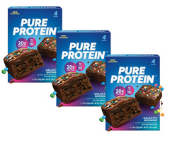 Pure Protein Bars, Galactic Brownie, 20g Protein, Gluten Free, 1.76 oz, 12 Ct..