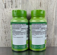 Lot Of 2 Natures Truth Magnesium Glycinate Chelated – 60 Capsules