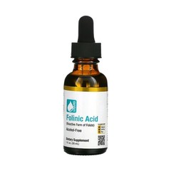 Gold California Nutrition Folinic Acid Alcohol 1 FL ounce (30 Ml) – Lon