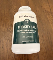 Real Mushrooms Turkey Tail Mushroom Extract Capsules 1000mg 200 ct Immune