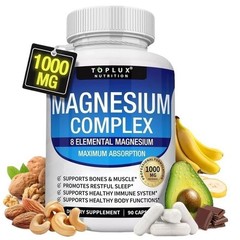 1~2pack Magnesium 8 in 1 Complex 1000mg & Blood Sugar Blend Supplement Combo
