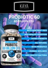 Probiotic 60 Billion with Prebiotics, Immune Function, Healthy Digestion 60 Ct