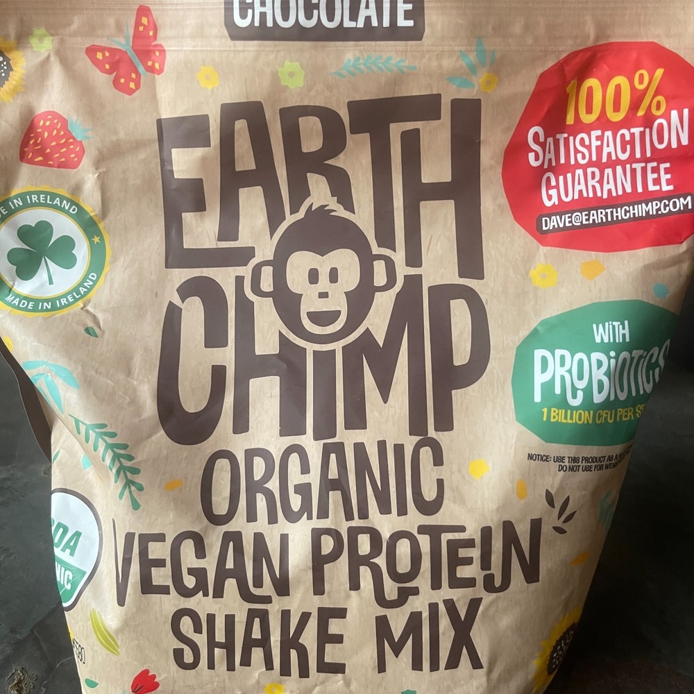 Earth Chimp Organic Vegan Protein Shake Mix – CHOCOLATE – 4 Lbs NEW