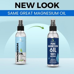Pure Magnesium Oil Spray 8oz – Topical 8 Ounce (Pack of 1), Clear