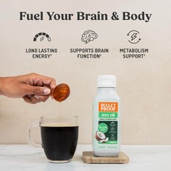 100% Pure MCT Oil – Triple-Distilled Coconut Oil for Keto Energy, Unflavored, 16