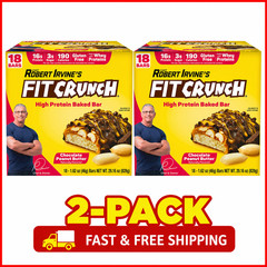 2-Pack FITCRUNCH Protein Bars, 16g Protein, Chocolate Peanut Butter, 1.62 oz, 18
