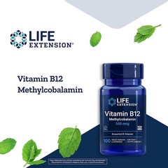 Life Extension Vitamin B12 Methylcobalamin 500 mcg 100 Veg Lozenges