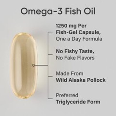 Sports Research Omega 3 Fish Oil Softgels 90 Count Sustainably Sourced EPA DHA