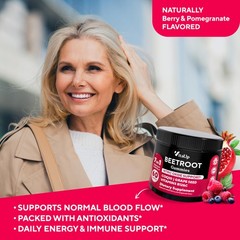 VitaUp Beet Root Gummies – Beetroot Gummies with CoQ10, Grape Seed, Vitamin C…