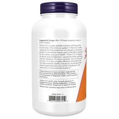 NOW Supplements, Vitamin C Crystals 16 Ounce (Pack of 1), White/Yellow